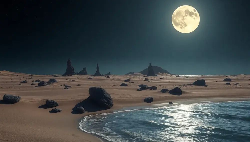 Der mystische Schein des Vollmonds 2023 über Lanzarote