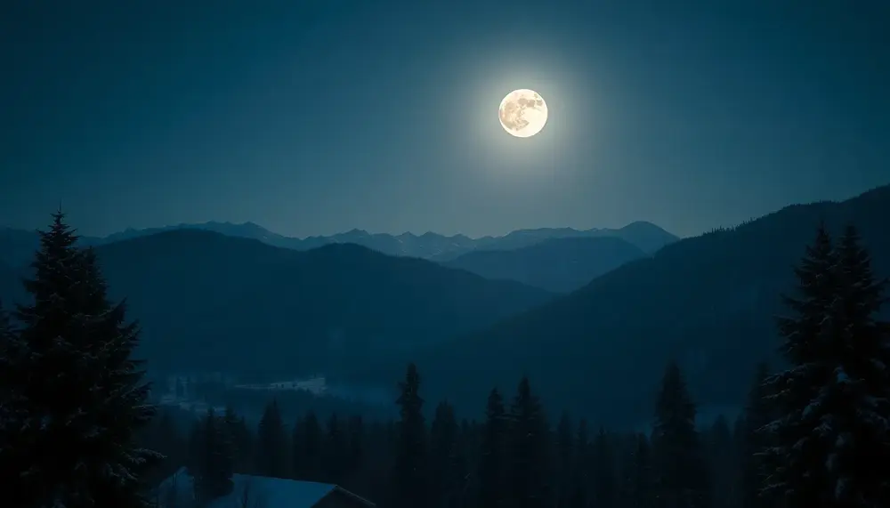 Vollmond-Mythos am Himmel der Schweiz im Januar 2025
