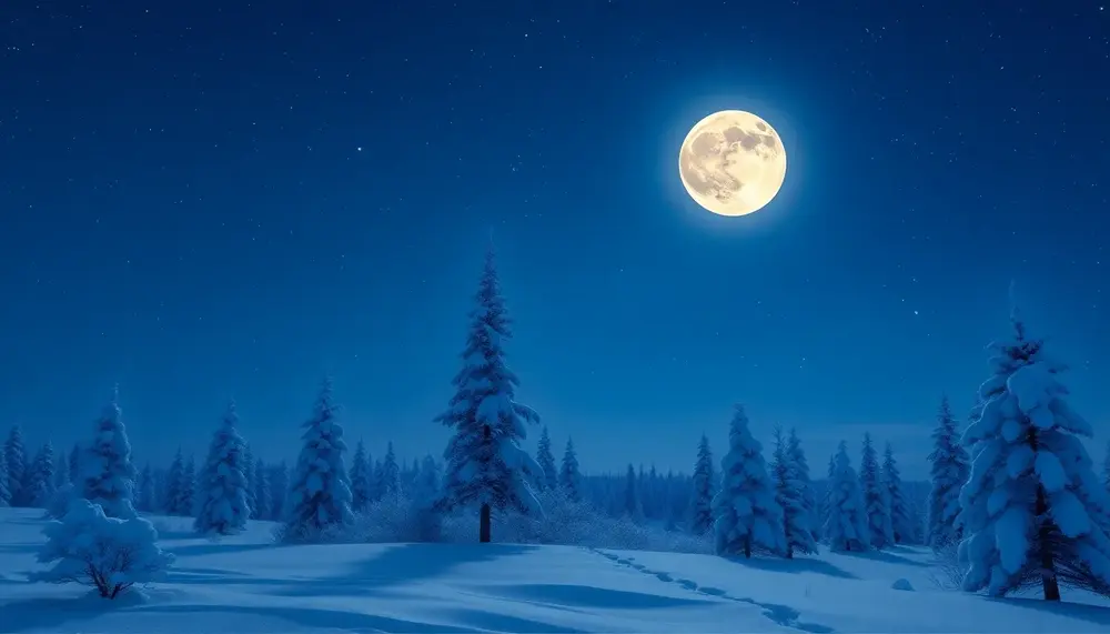 Vollmond über Finnland: Januar 2025 unter dem arktischen Himmel